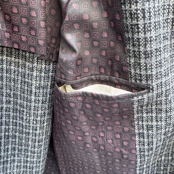 1960s 39L Mens Wool Sport Coat Gray Black Check Star Clothing Co. 3-Button VNTG - Picture 9 of 13